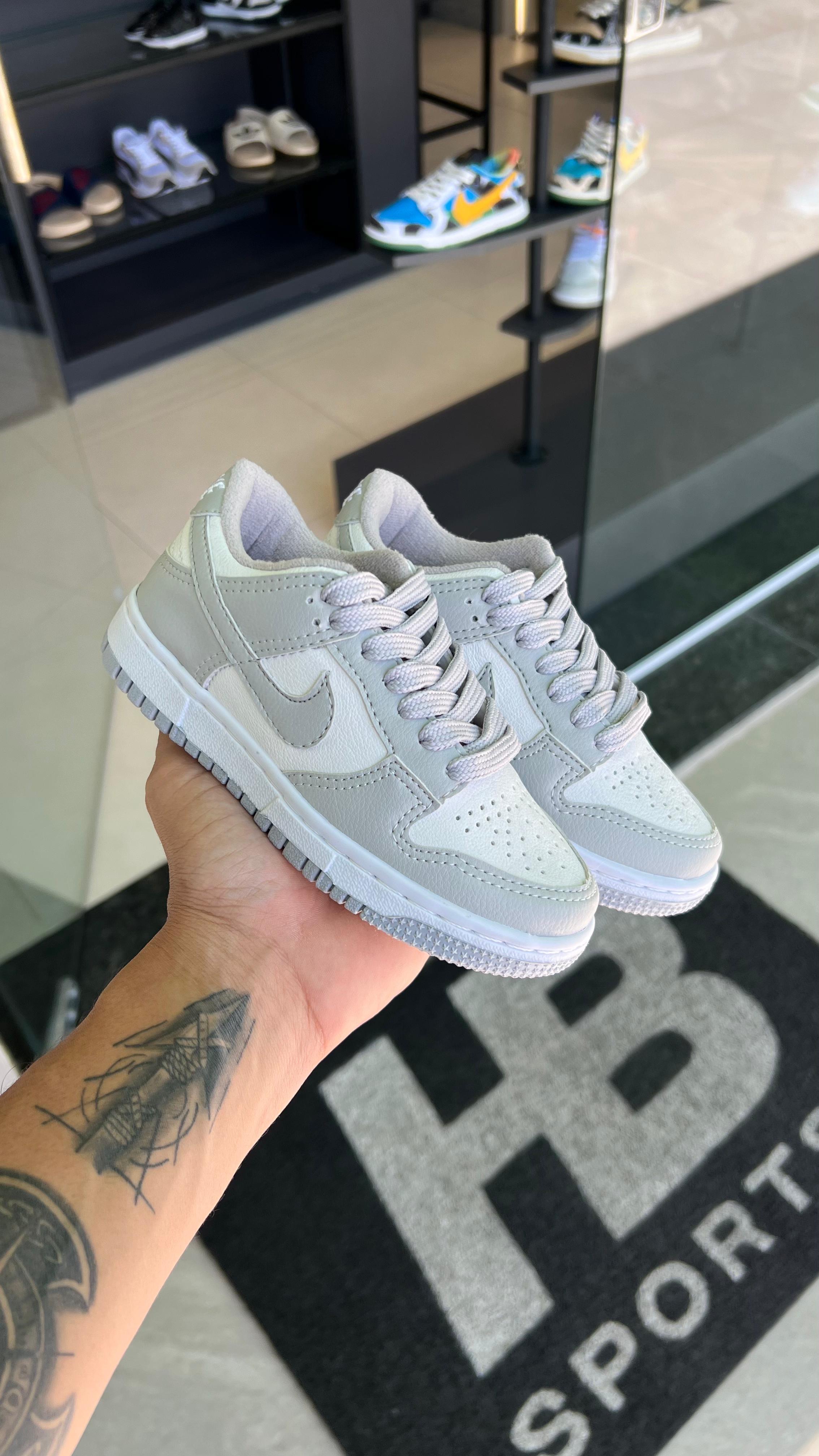 Tênis Dunk Infantil Cinza