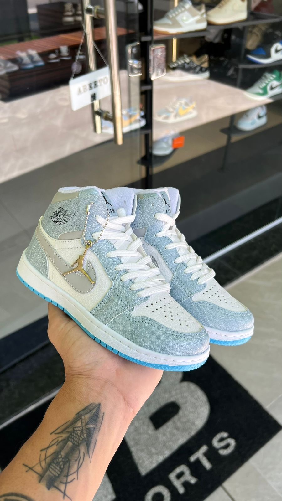 Botinha Jordan Infantil Jeans