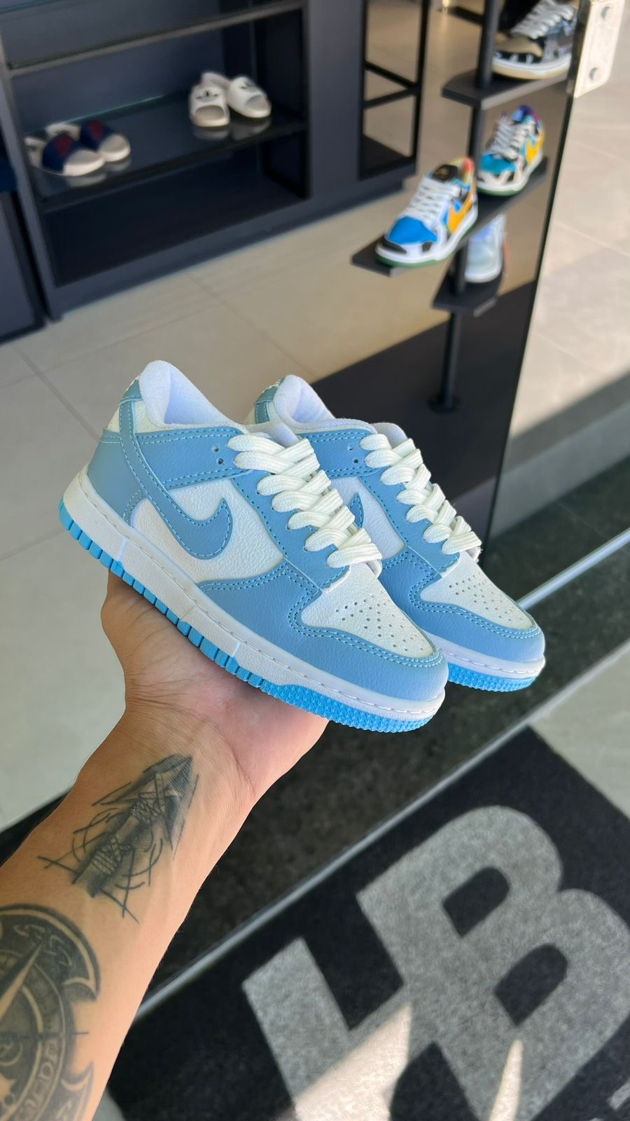 Tênis Dunk Infantil Azul BB/Branco