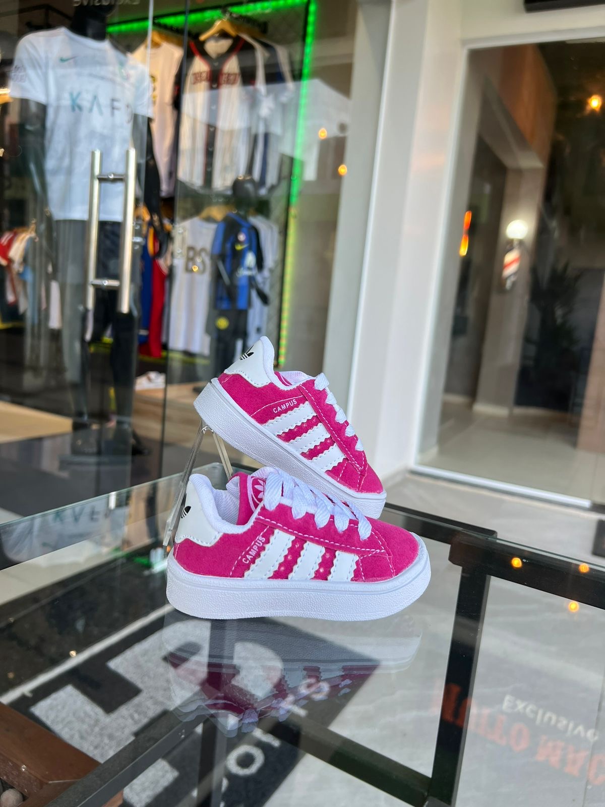 Tênis Adidas Campus Infantil Rosa Branco