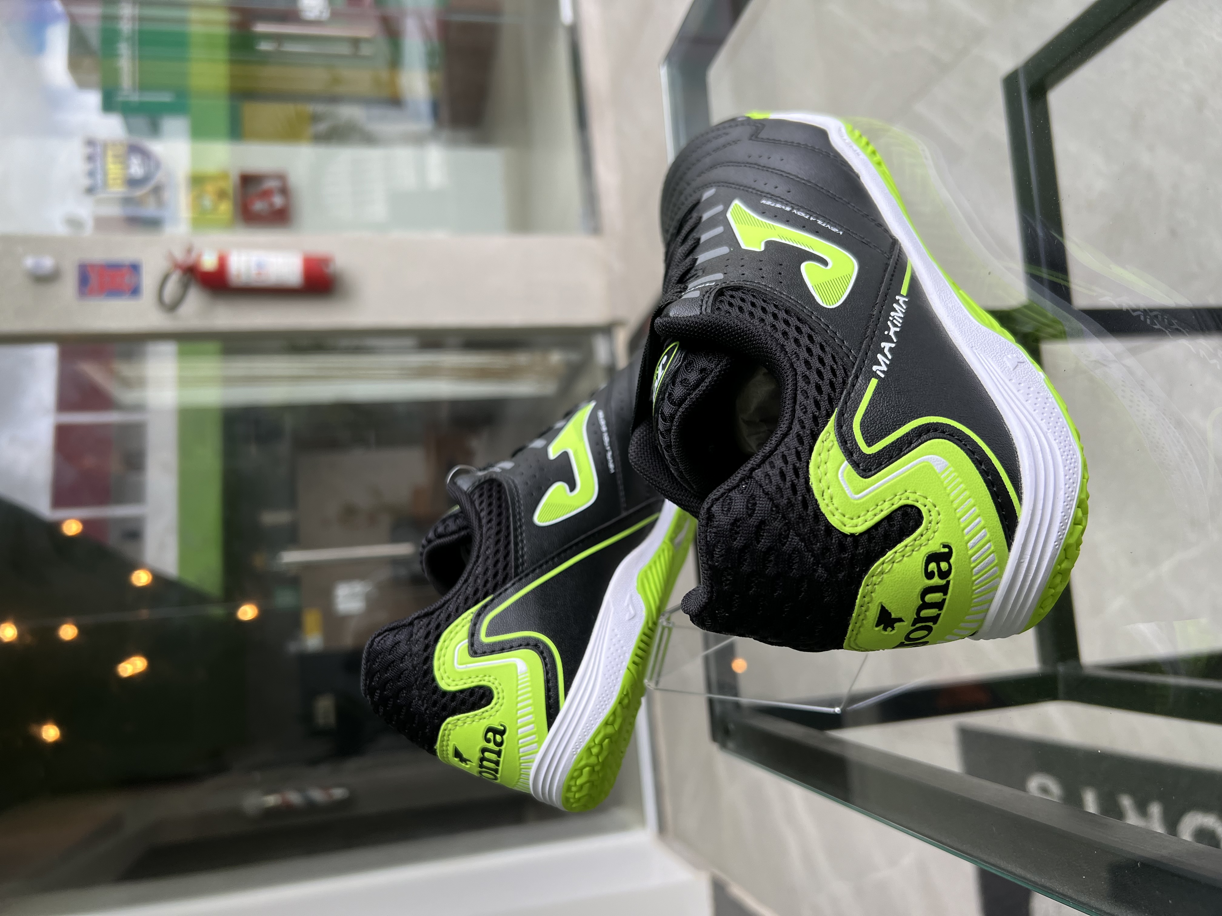 Chuteira Futsal Joma Maxima Preta/Verde
