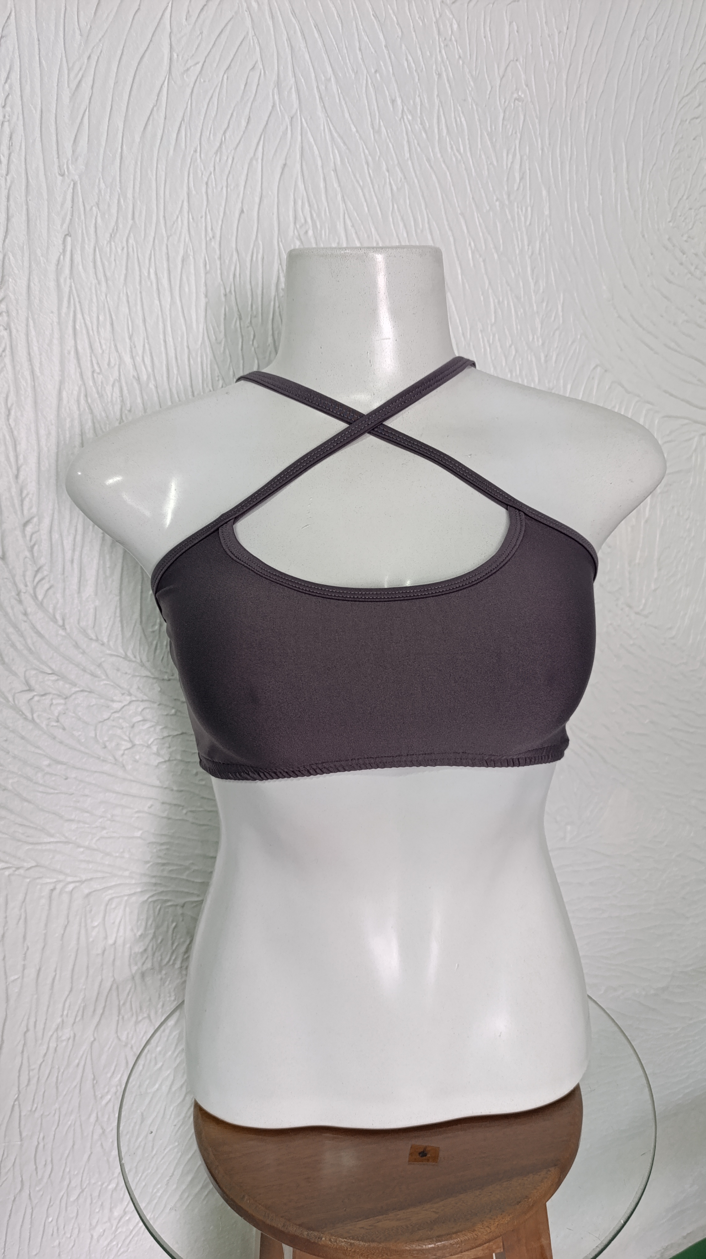 Top G sem bojo. Mily. Cor Grafite