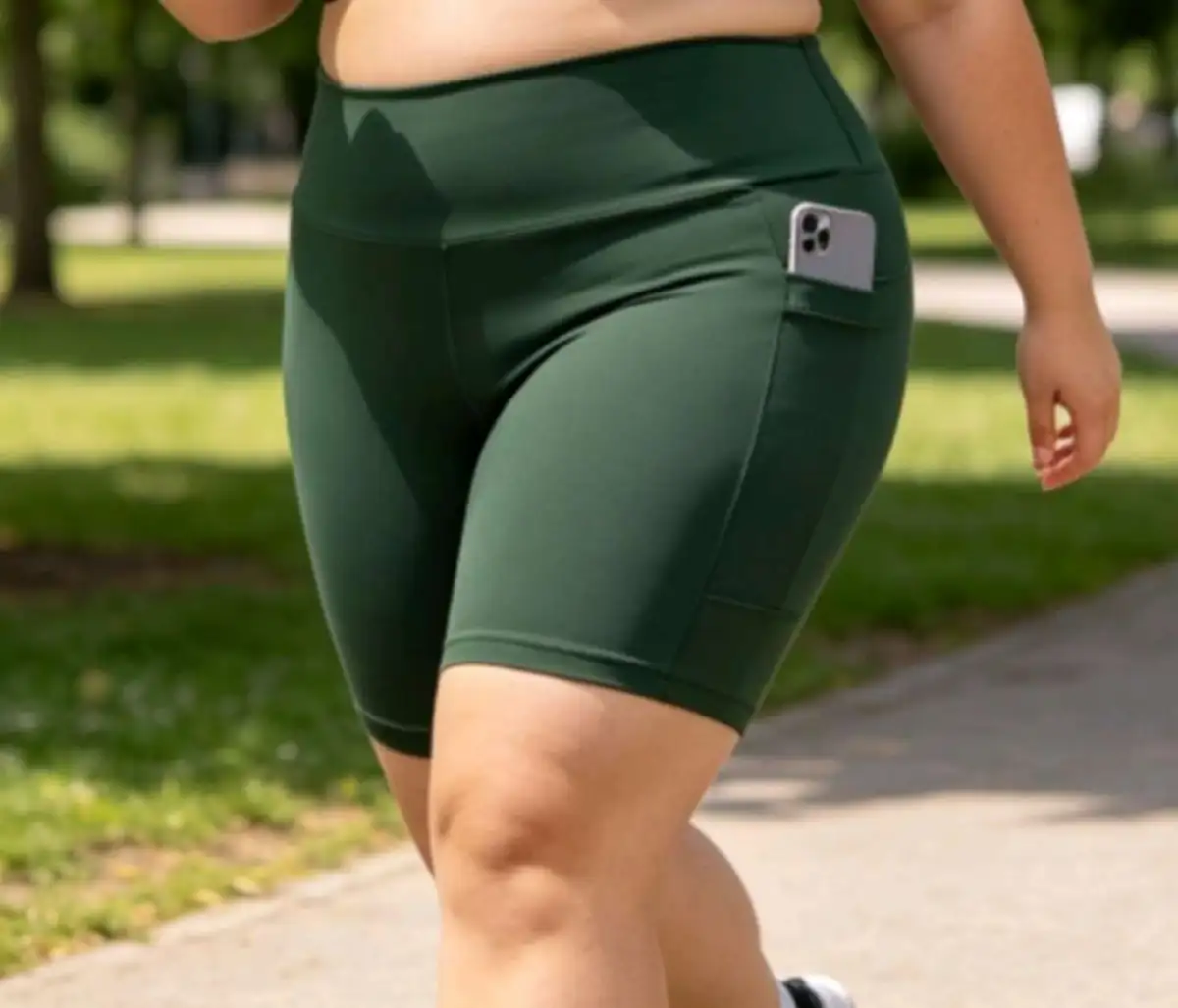Short GG. Poliamida. Com BOLSOS. Cor: verde Escuro