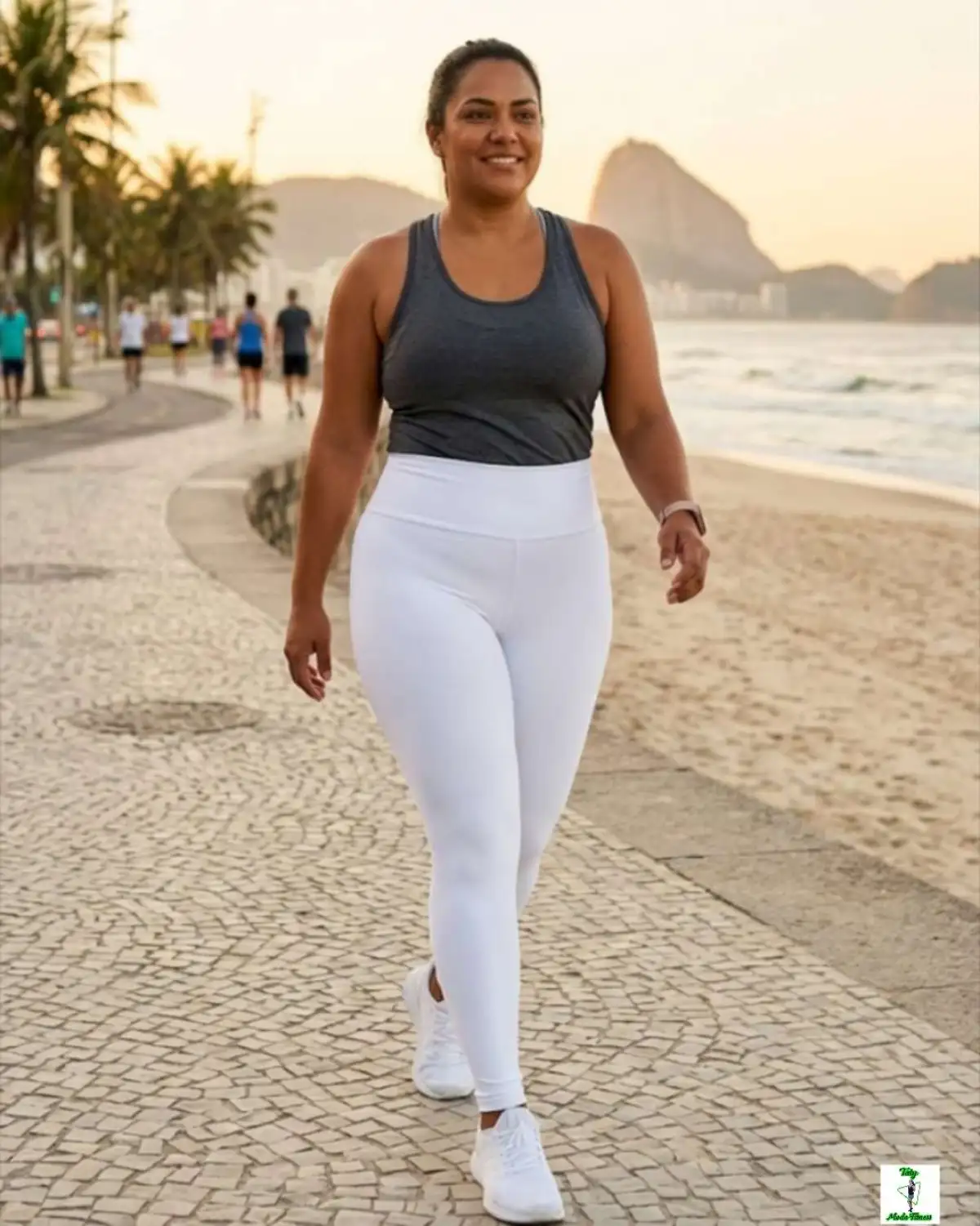 Legging GG Poliamida Cor BRANCA