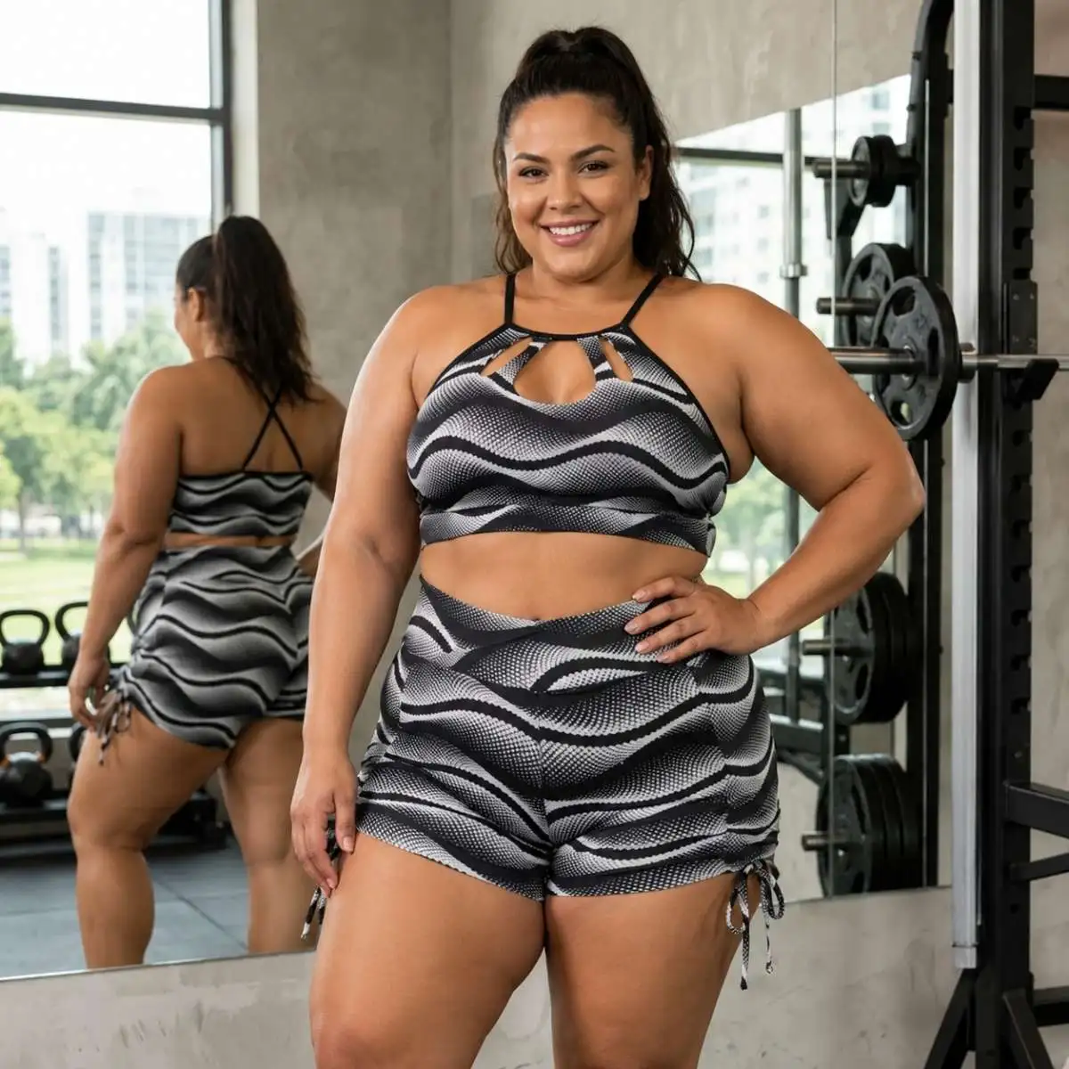 Conjunto de Short GG. Jacquard.