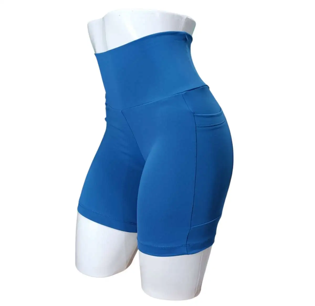 Short M. Poliamida. Com BOLSOS. Cor: Azul