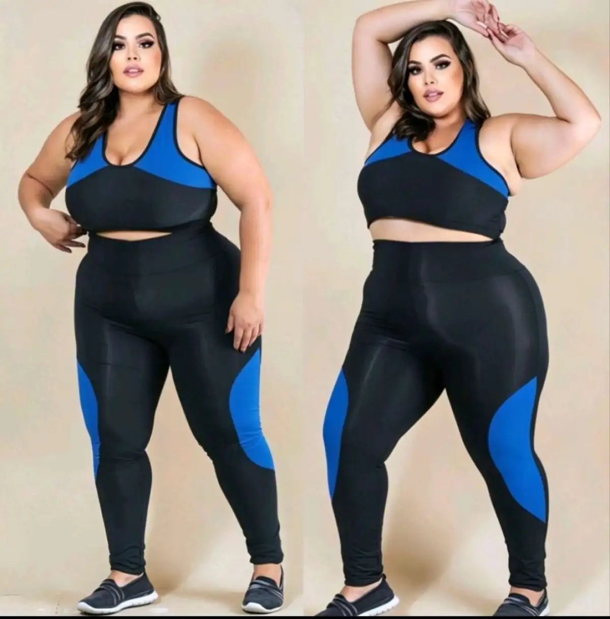 Conjunto de legging G3. Detalhes AZUL Royal 02