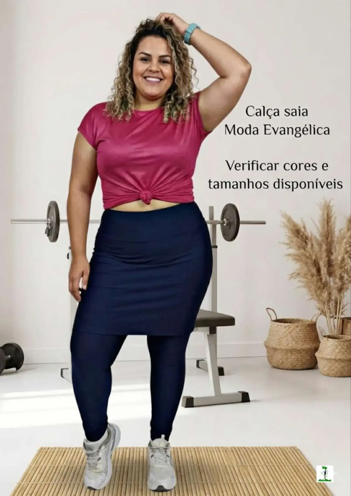Legging saia MODA EVANGÉLICA cor PRETA