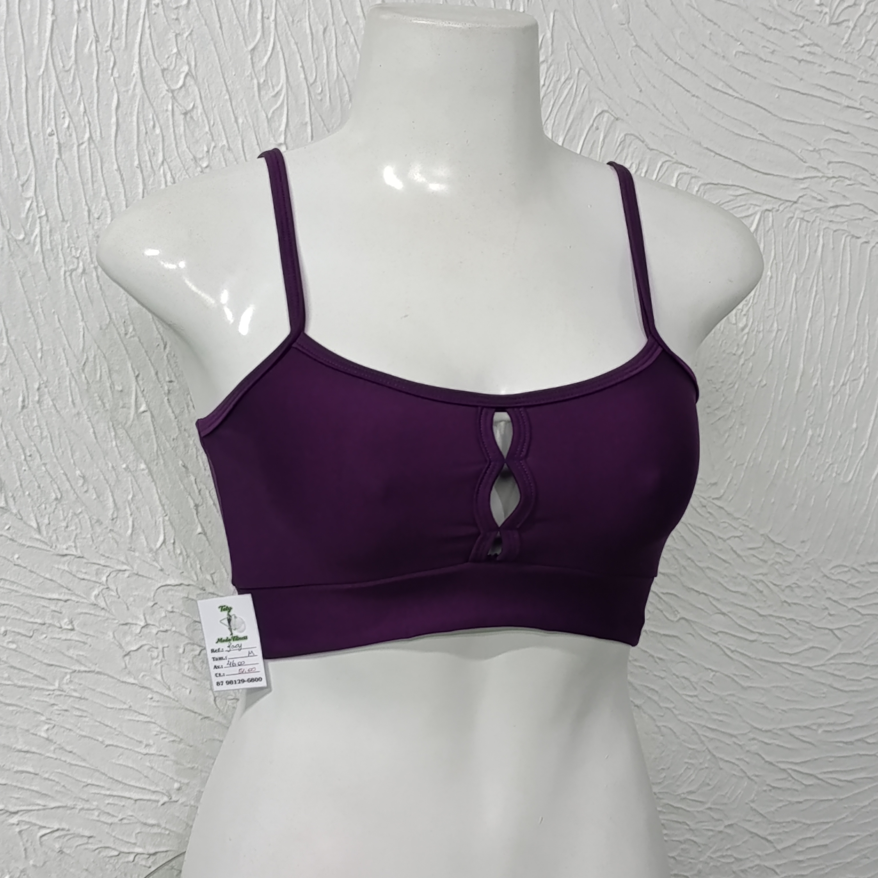 Top M sem bojo. Jacy. Cor ROXA