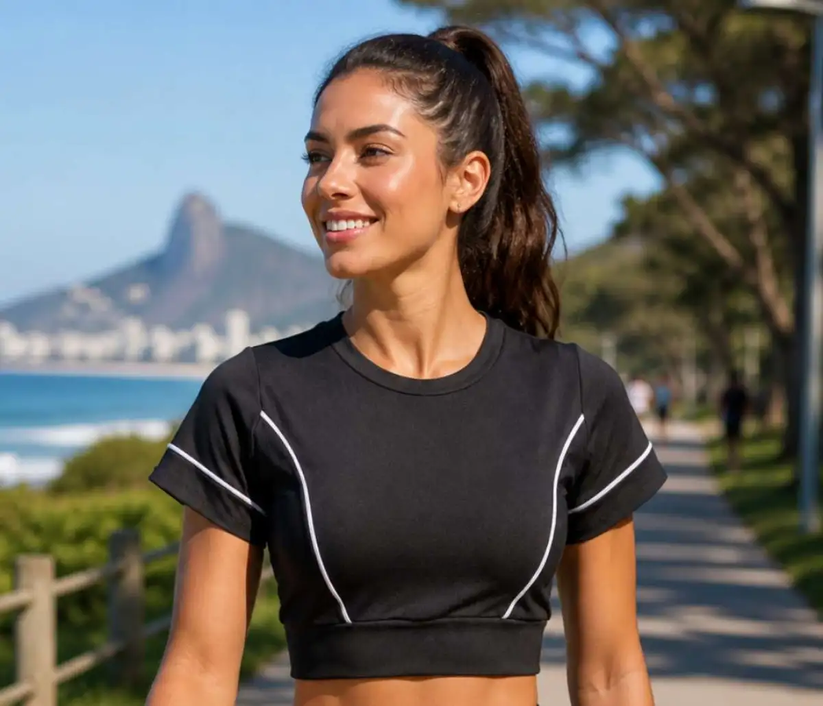 Cropped M Viés Branco