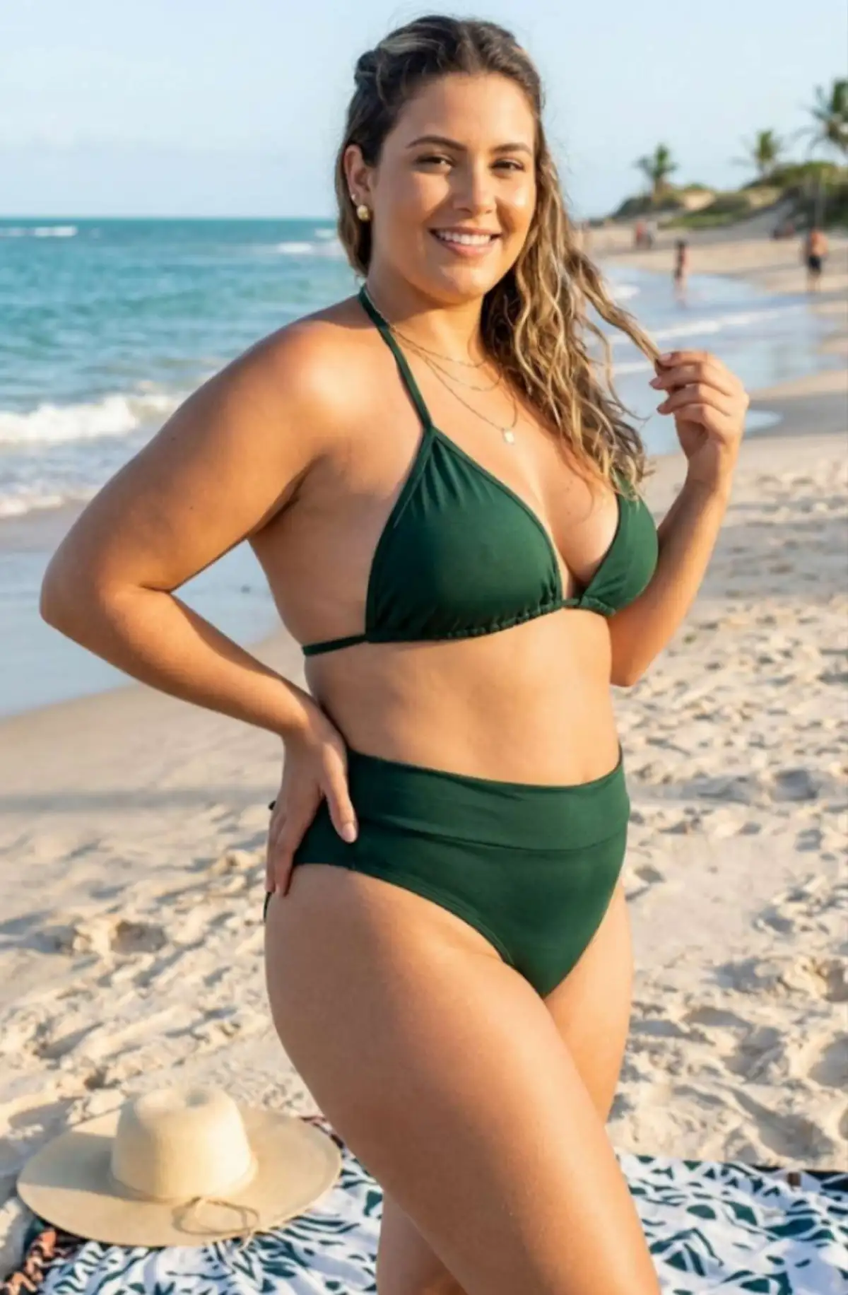 Biquíni Plus Size veste até 54. REF. 115.04.26 cor VERDE ESCURO