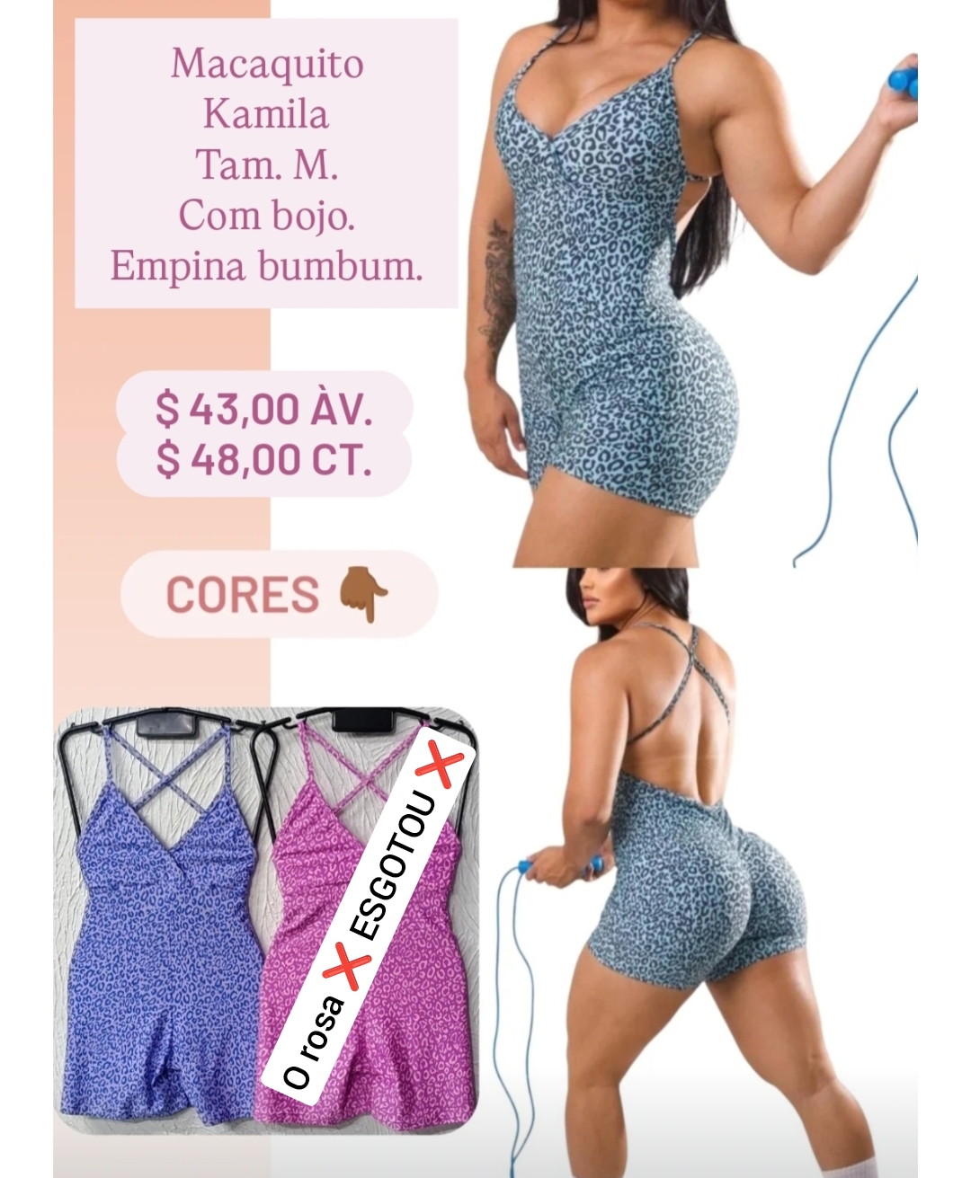 Macaquito M Kamila. Com bojo. Empina bumbum.    Ref. 699723