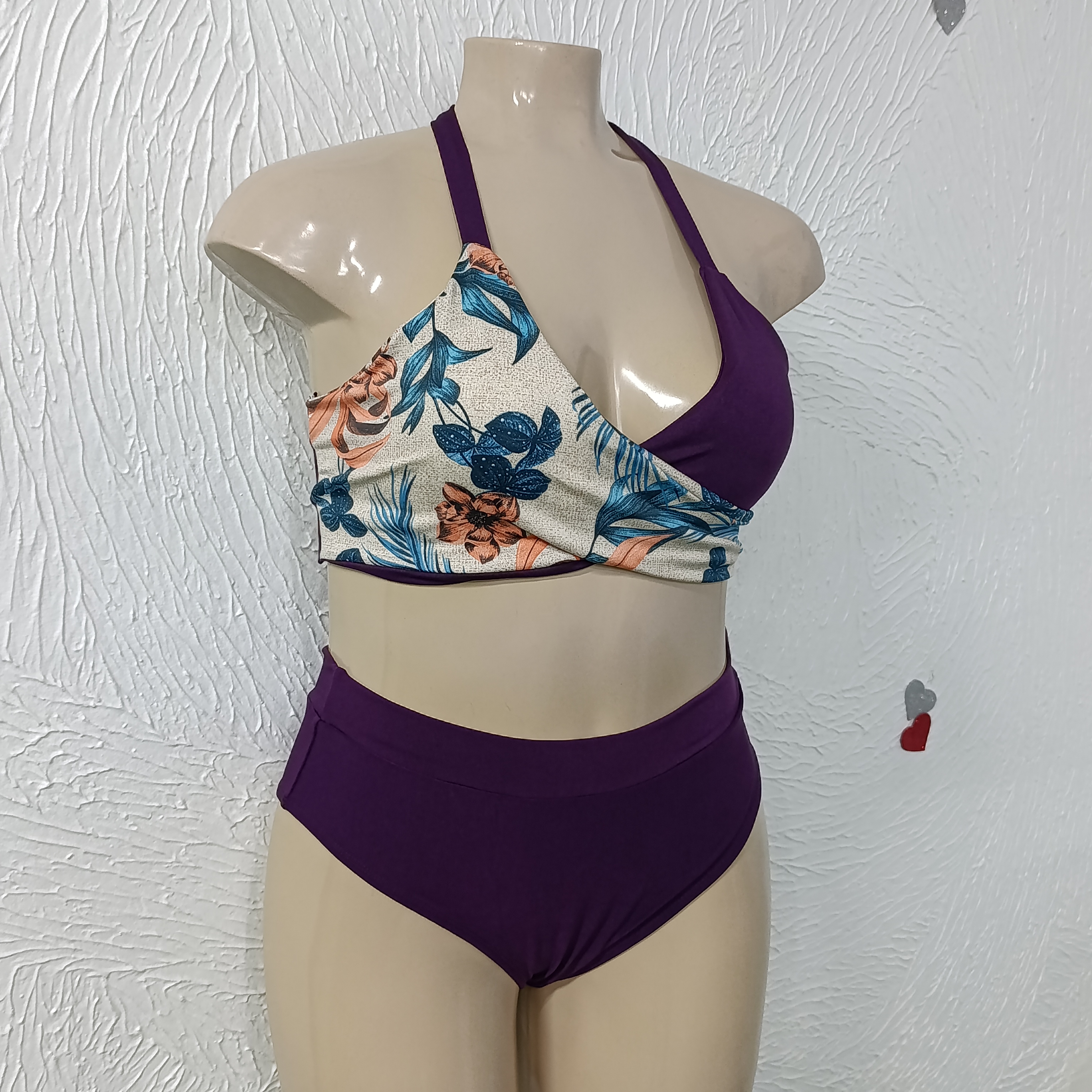 Biquíni Plus Size veste até 54. REF. 115.03.26 cor ROXA