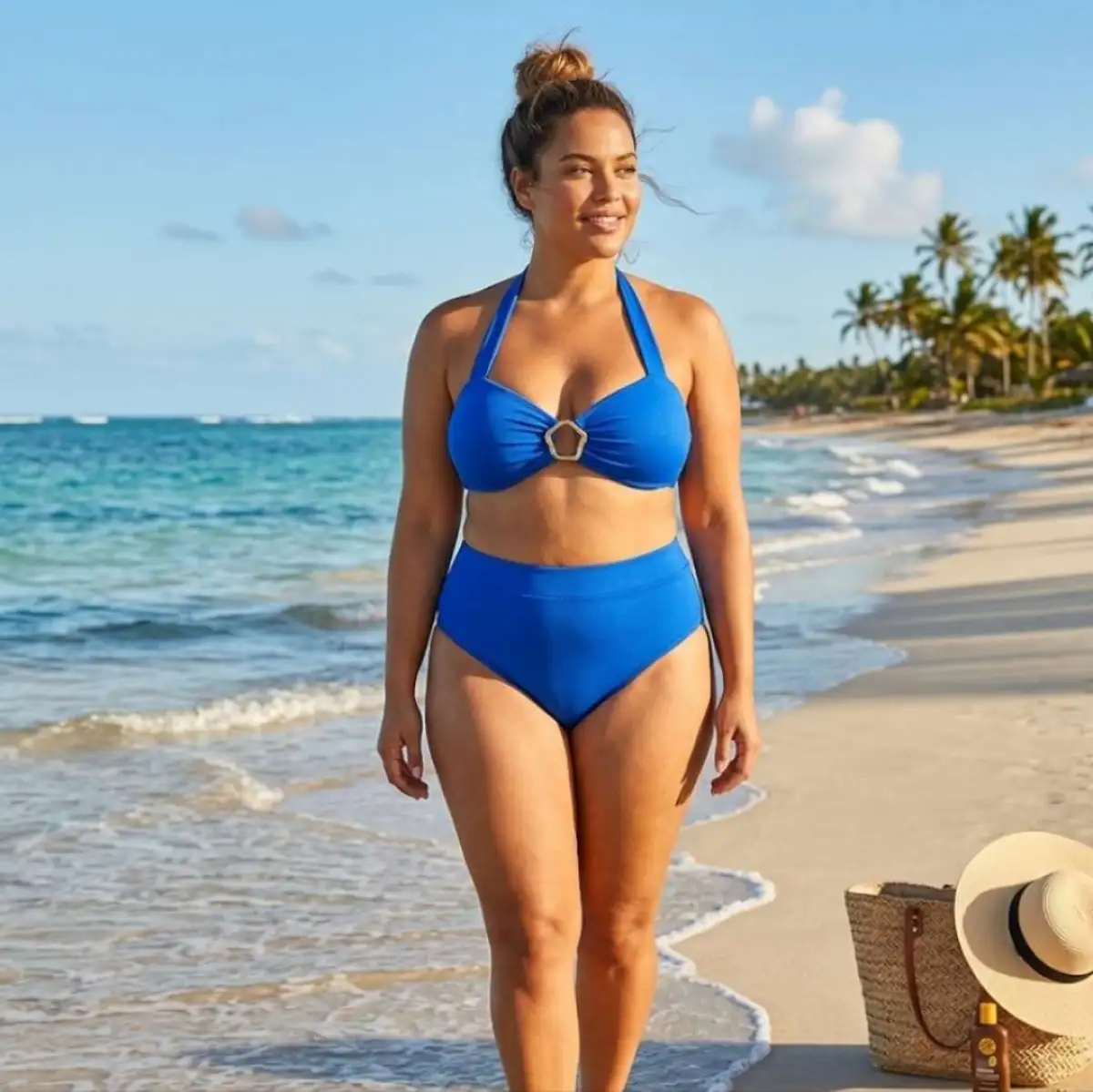 Biquíni Plus Size veste até 54. REF. 115.02.26 cor AZUL ROYAL