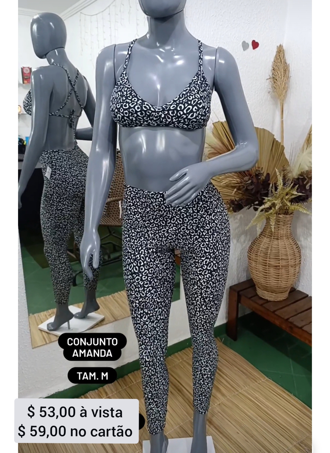 Conjunto de Legging M Amanda. COR PRETO