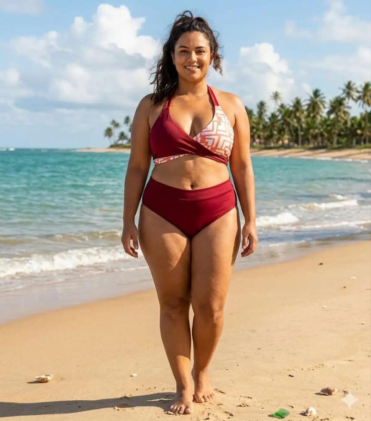 Biquíni Plus Size veste até 54. REF. 115.03.26 cor VINHO