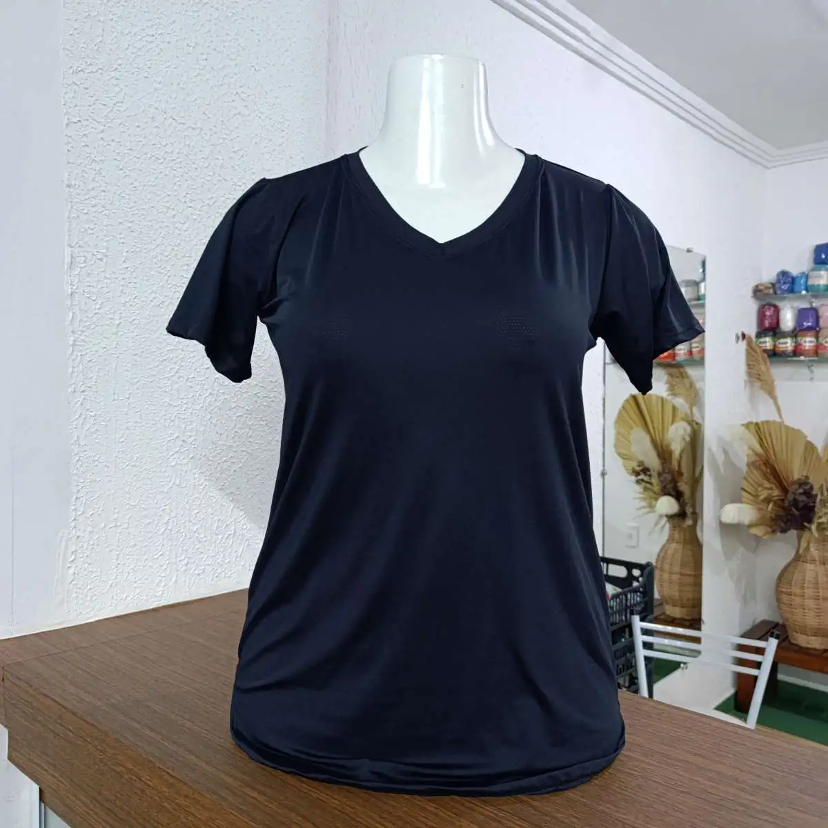 Blusa G2 Poliamida. Gola v. Cor PRETO