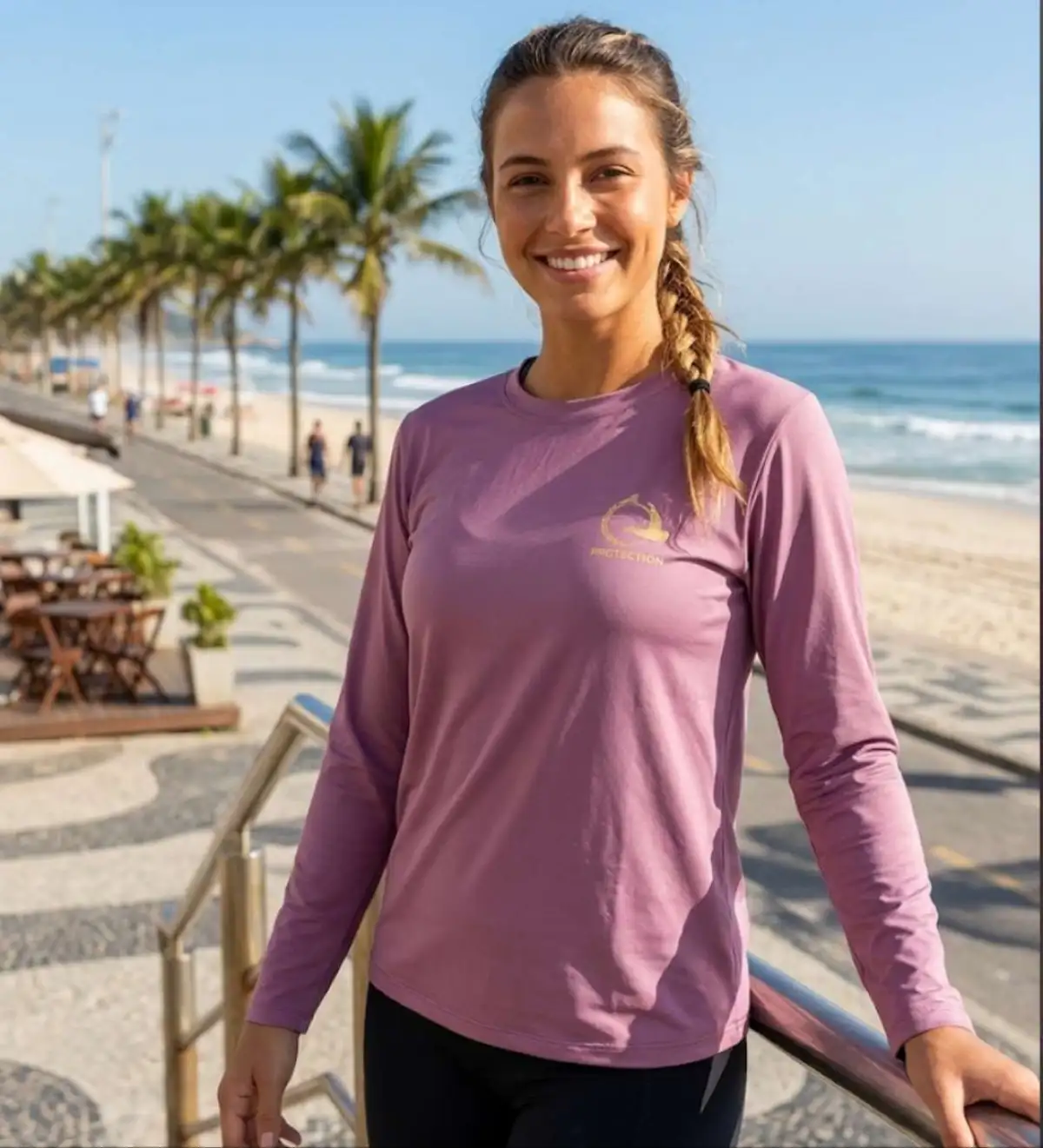 Camisa UV M. ROSA goiaba