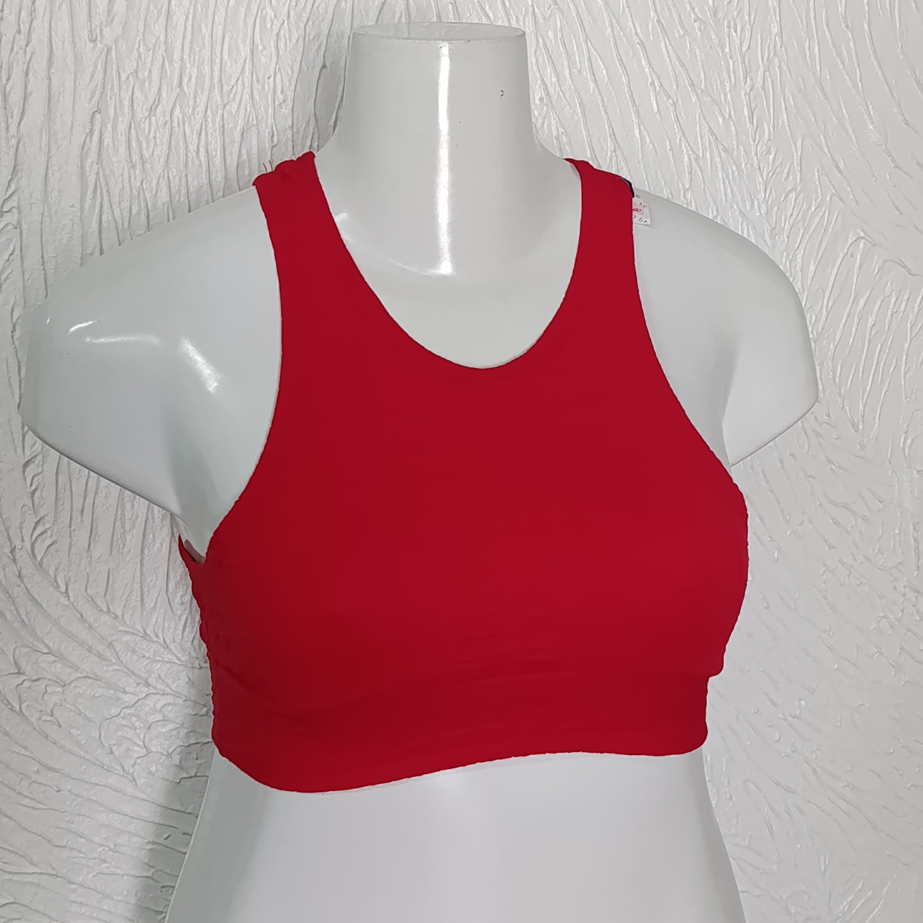 Top GG sem bojo. Jacquard. Cor. Vermelho