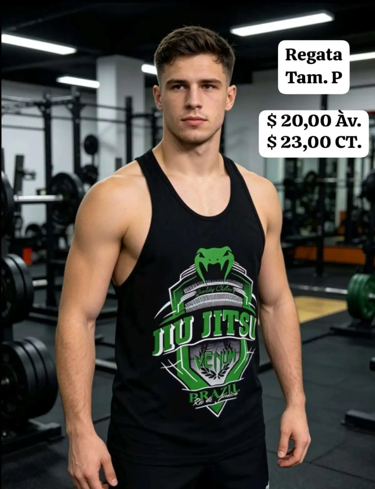 Camiseta P Cavada Jiu-jitsu estampa VERDE