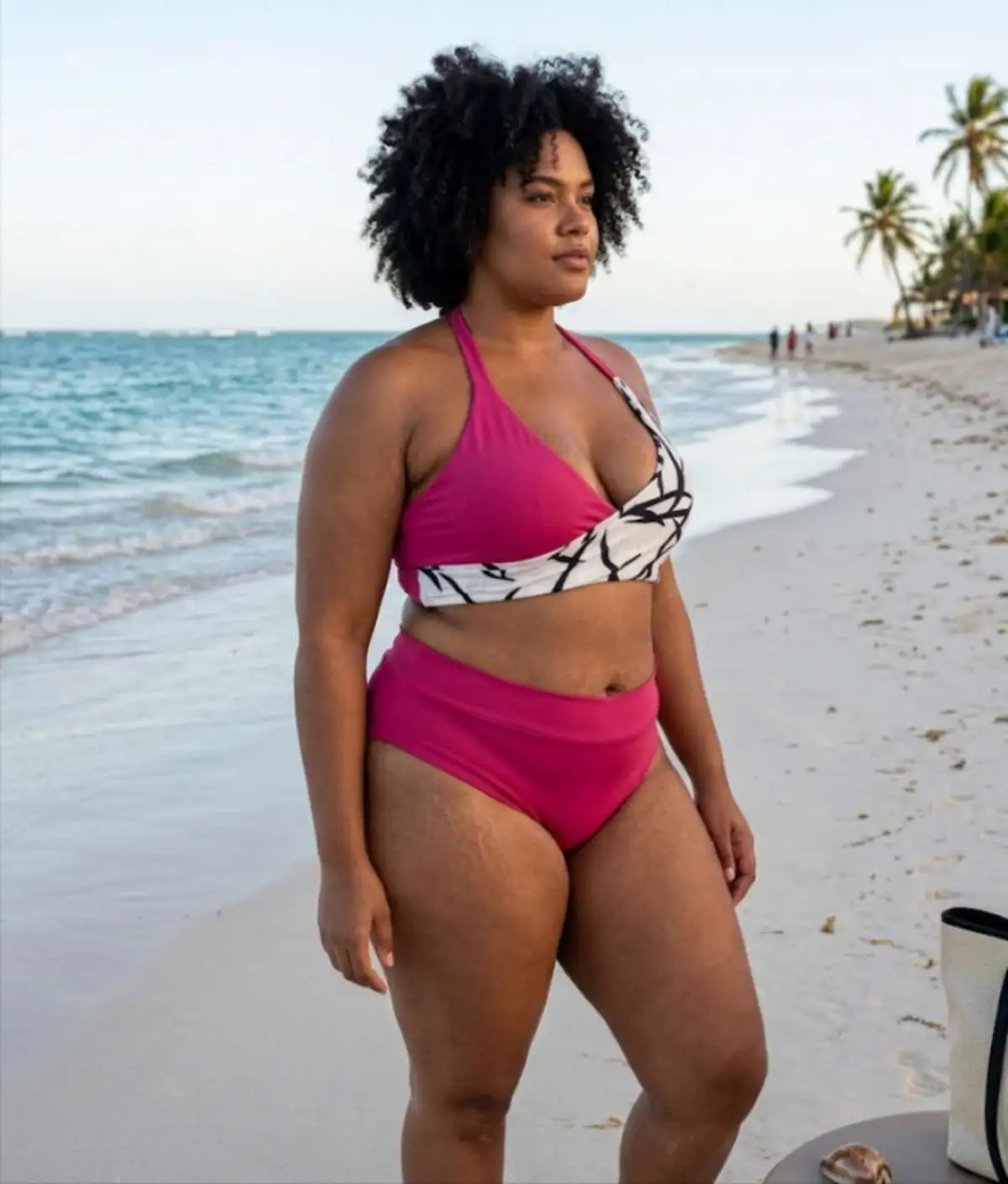 Biquíni Plus Size veste até 54 COR ROSA COM MESCLADO