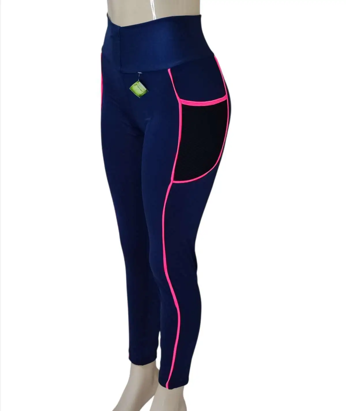 Legging M com bolso MARINHO/Viés ROSA