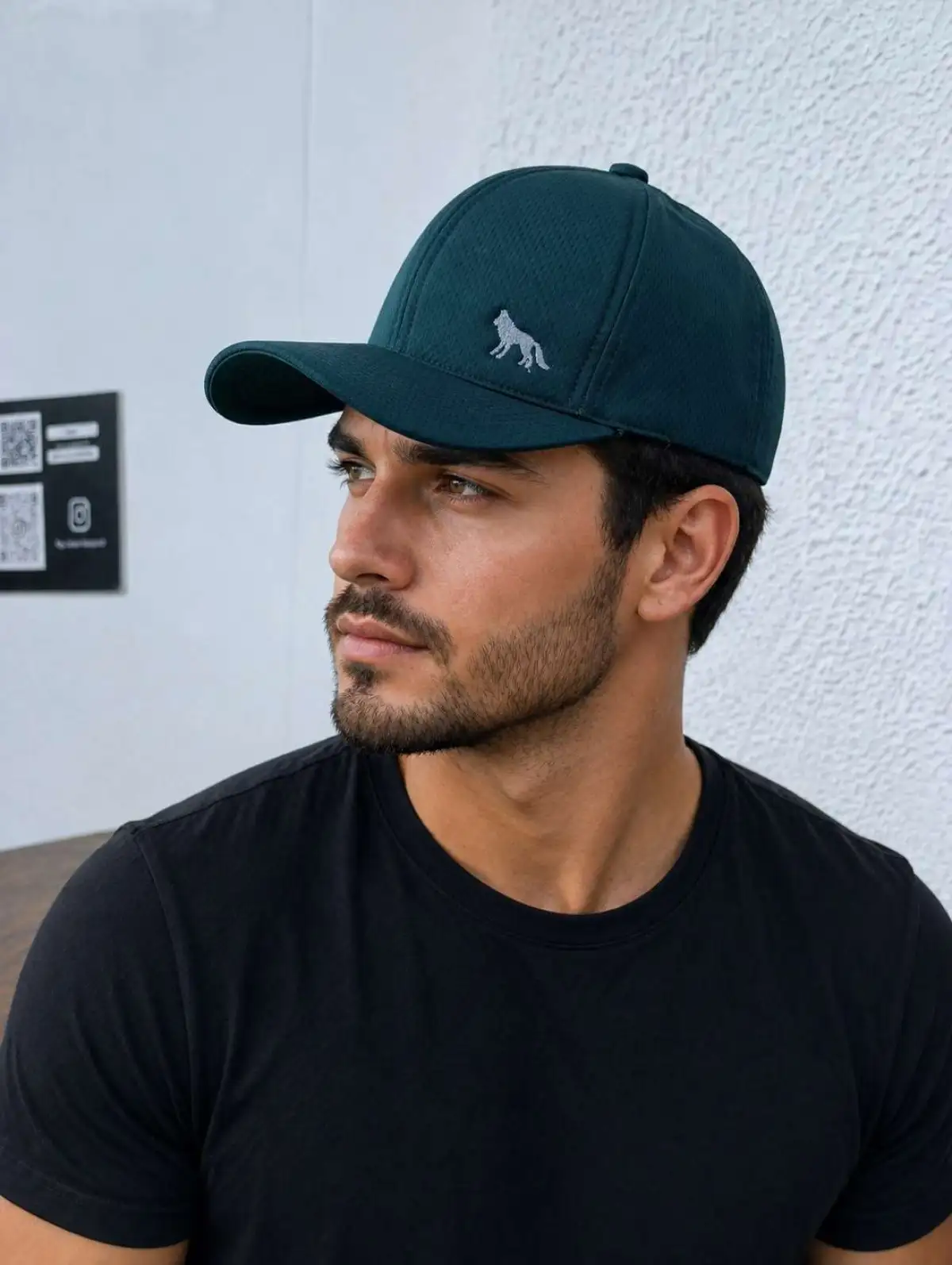 Boné verde escuro