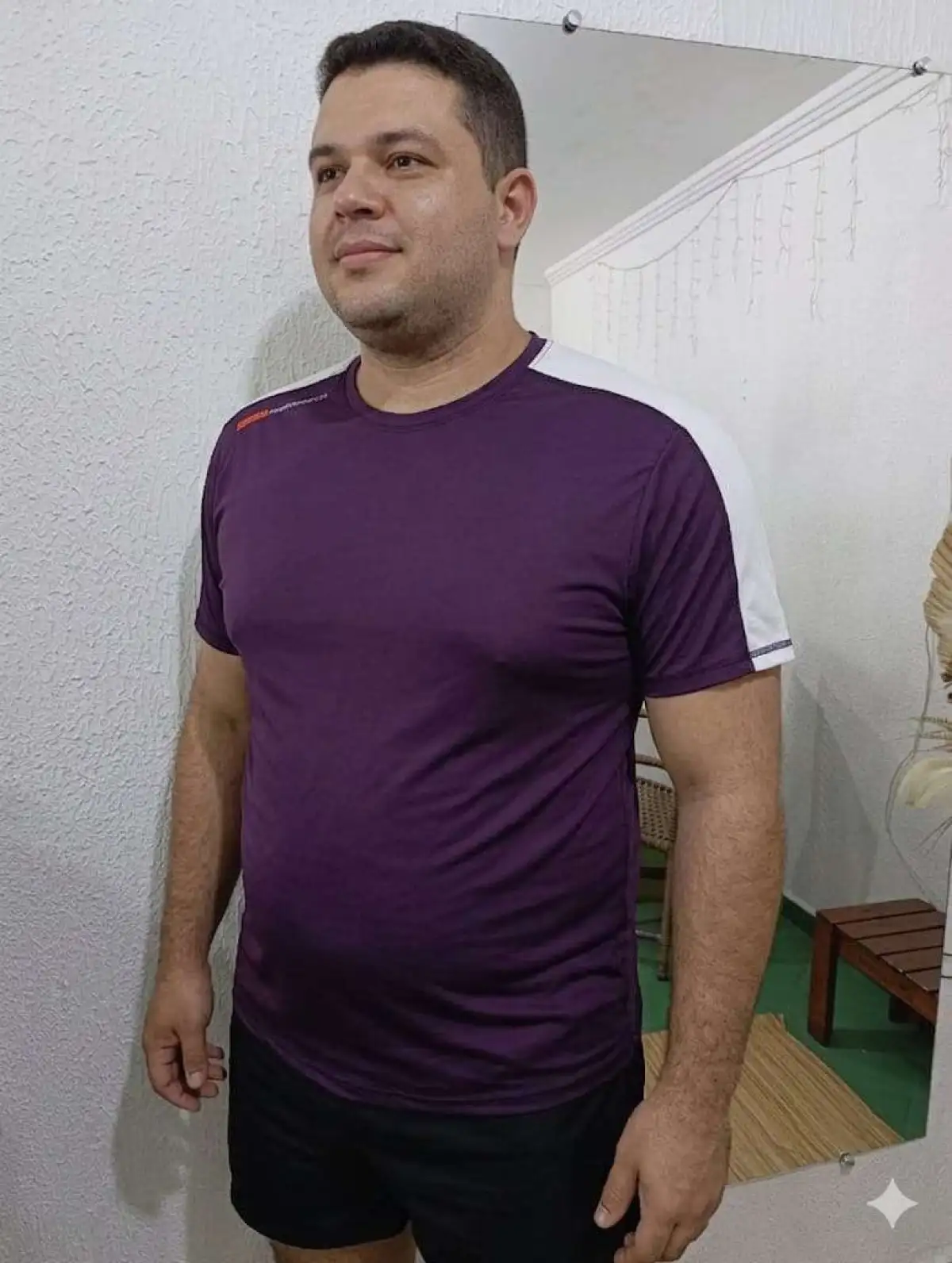 Camisa G2 POLIAMIDA Açaí com ombros Branco