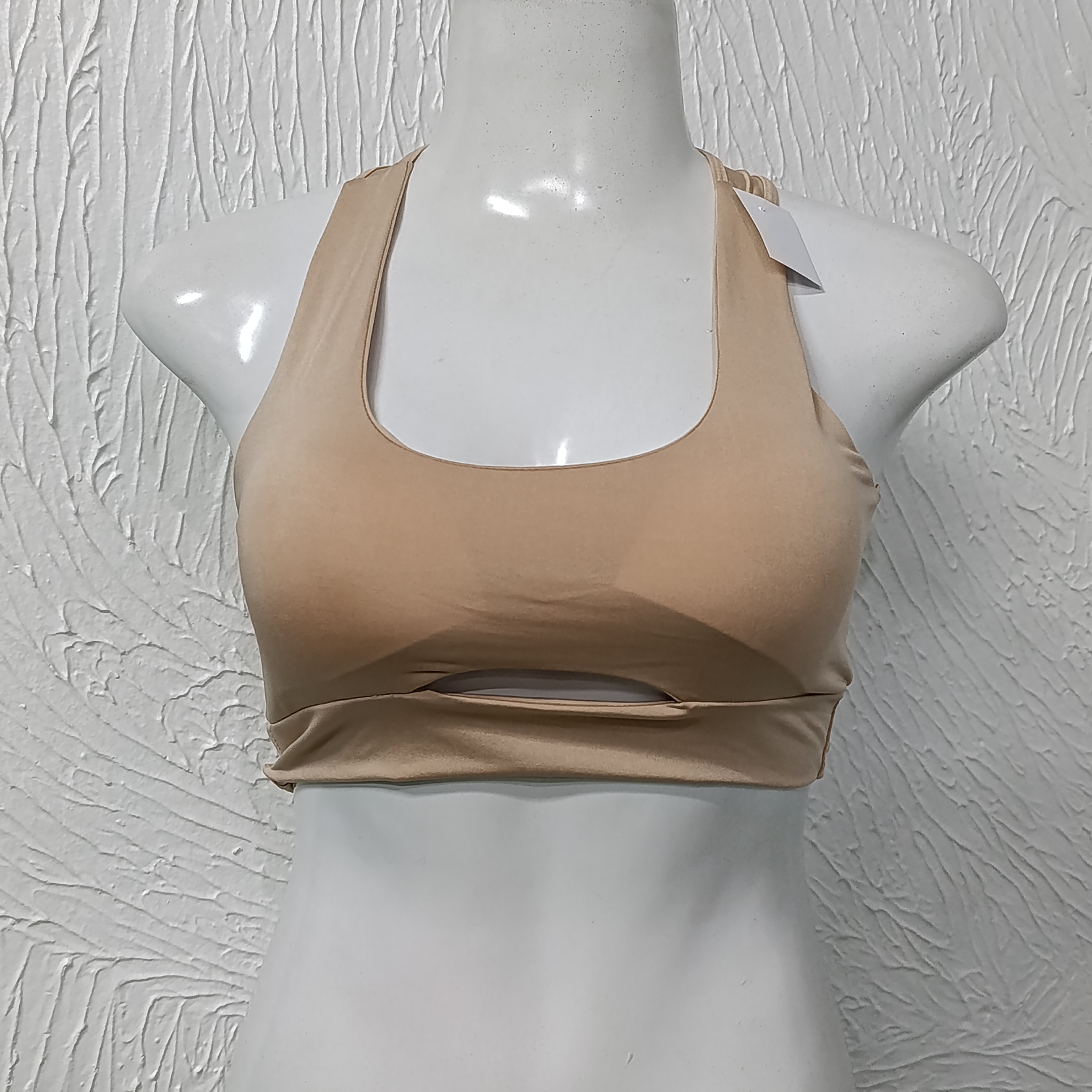 Top G. Com bojo. Cor bege