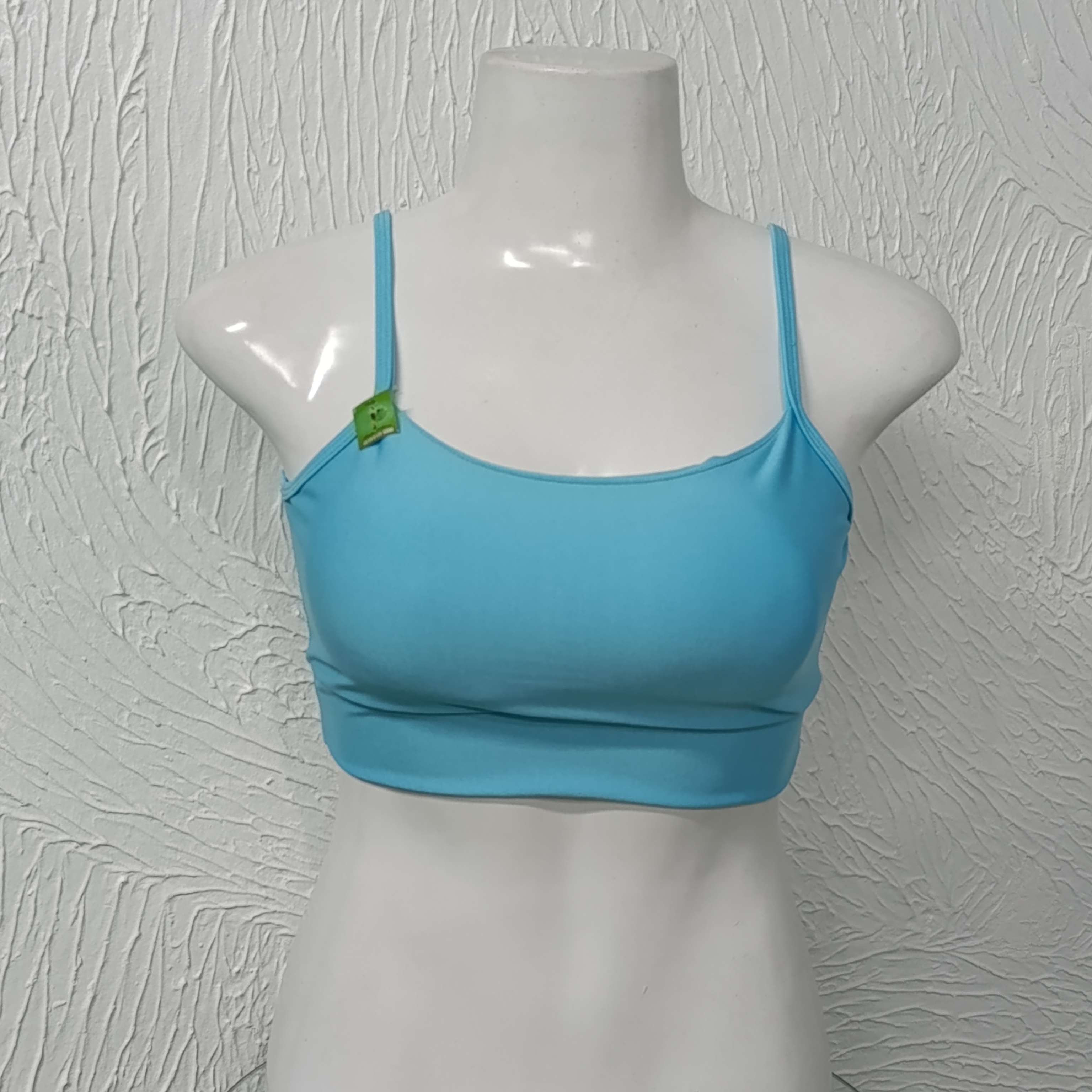 Top G. Com bojo. Cor azul claro