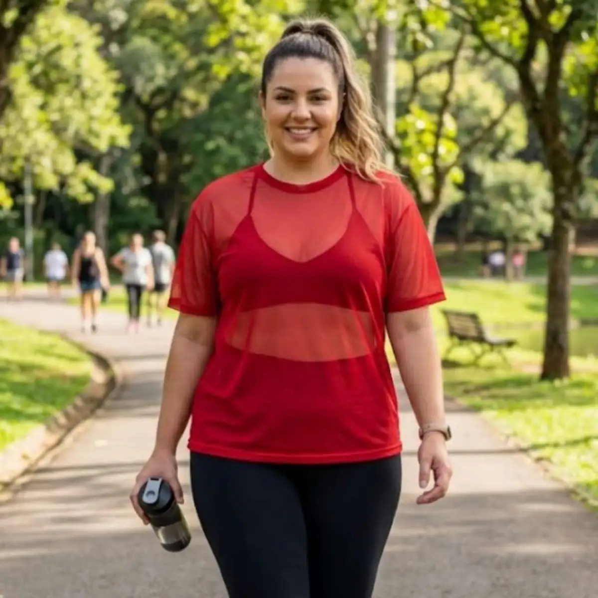 Blusa GG Tule Vermelho