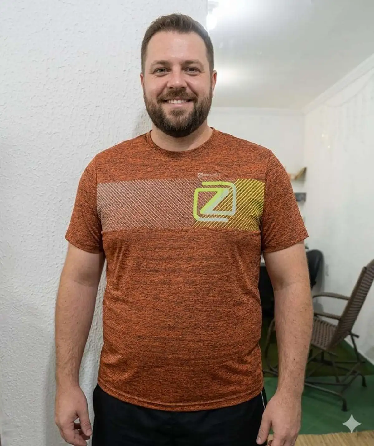 Camisa G1 DRYFIT laranja mesclado