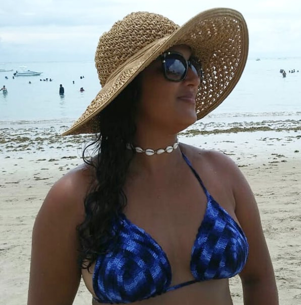 Biquíni P. M. G. GG. Crochê. "Por encomenda" Azul mesclado