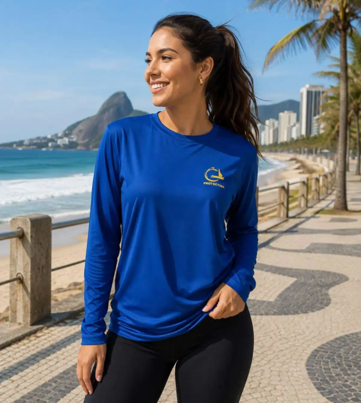 Camisa UV P e M. Azul Royal