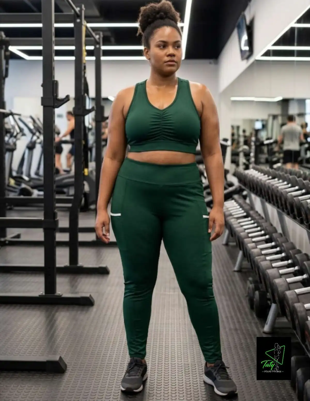 Conjunto de legging GG G2 Cor verde escuro