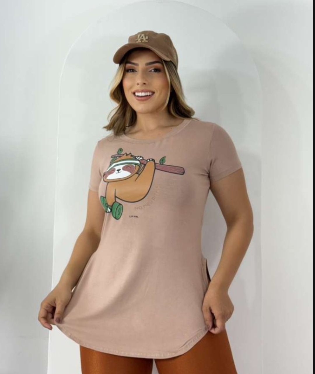 Blusa M Longline. Preguiça 🦥 ver cor