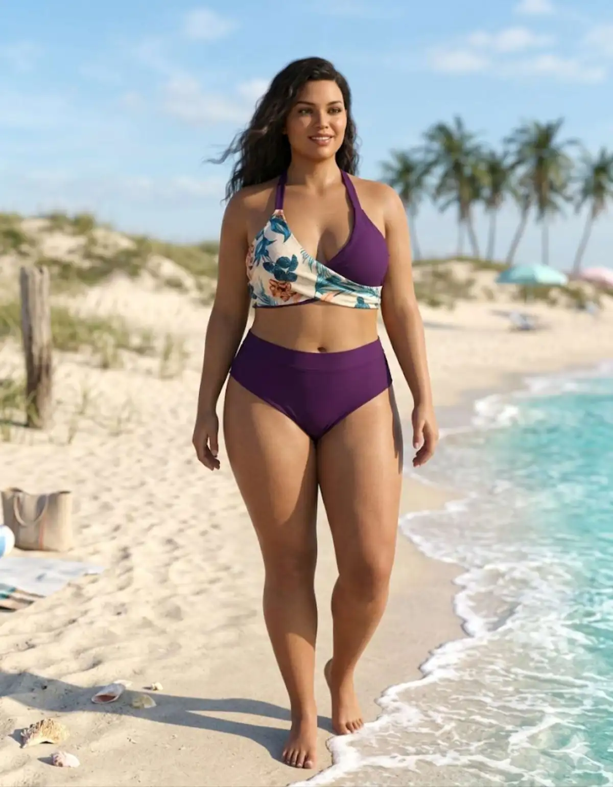 Biquíni Plus Size veste até 54. REF. 115.03.26 cor ROXA
