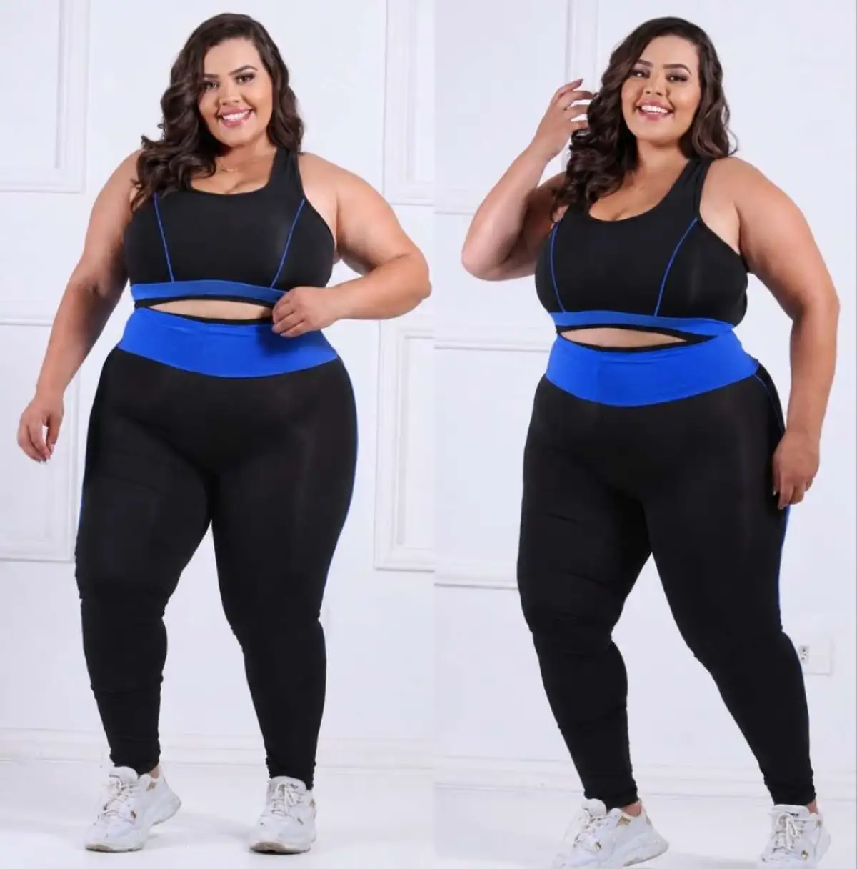 Conjunto de legging G3. Detalhes AZUL Royal 01