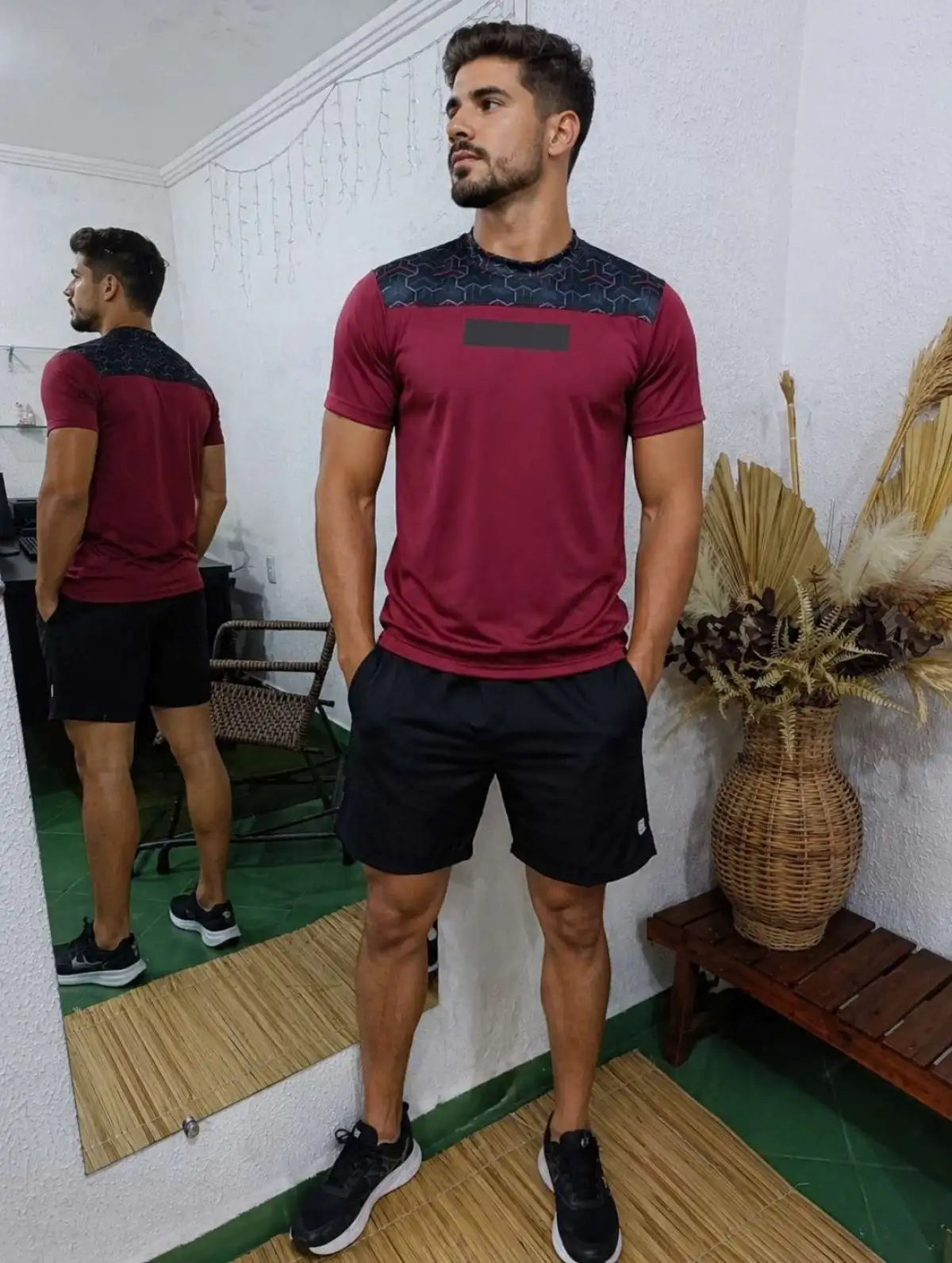 Camisa P Dryfit Comeia/Vinho
