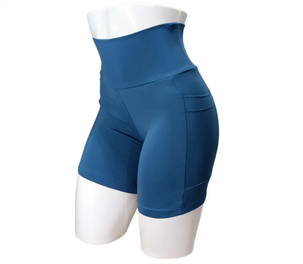 Short M. Poliamida. Com BOLSOS. Cor: azul petróleo