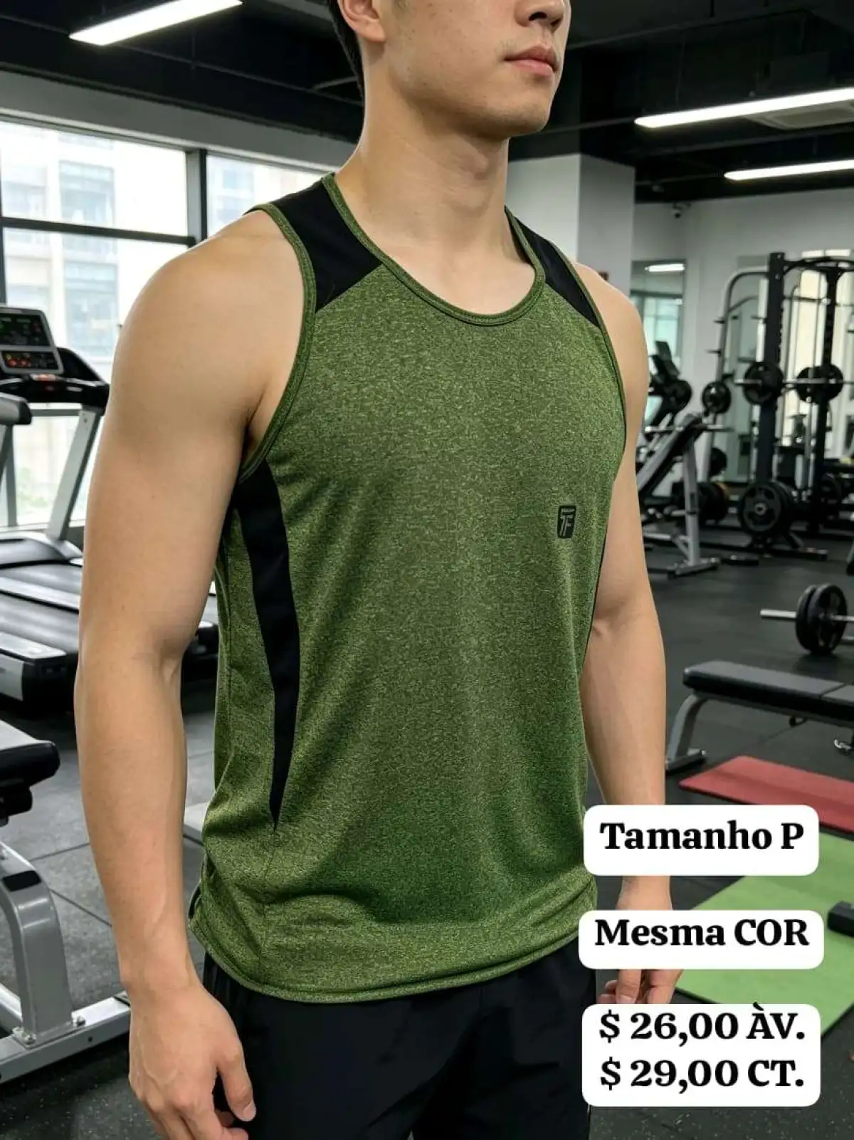 Camiseta M Dryfit cor: Verde mescla
