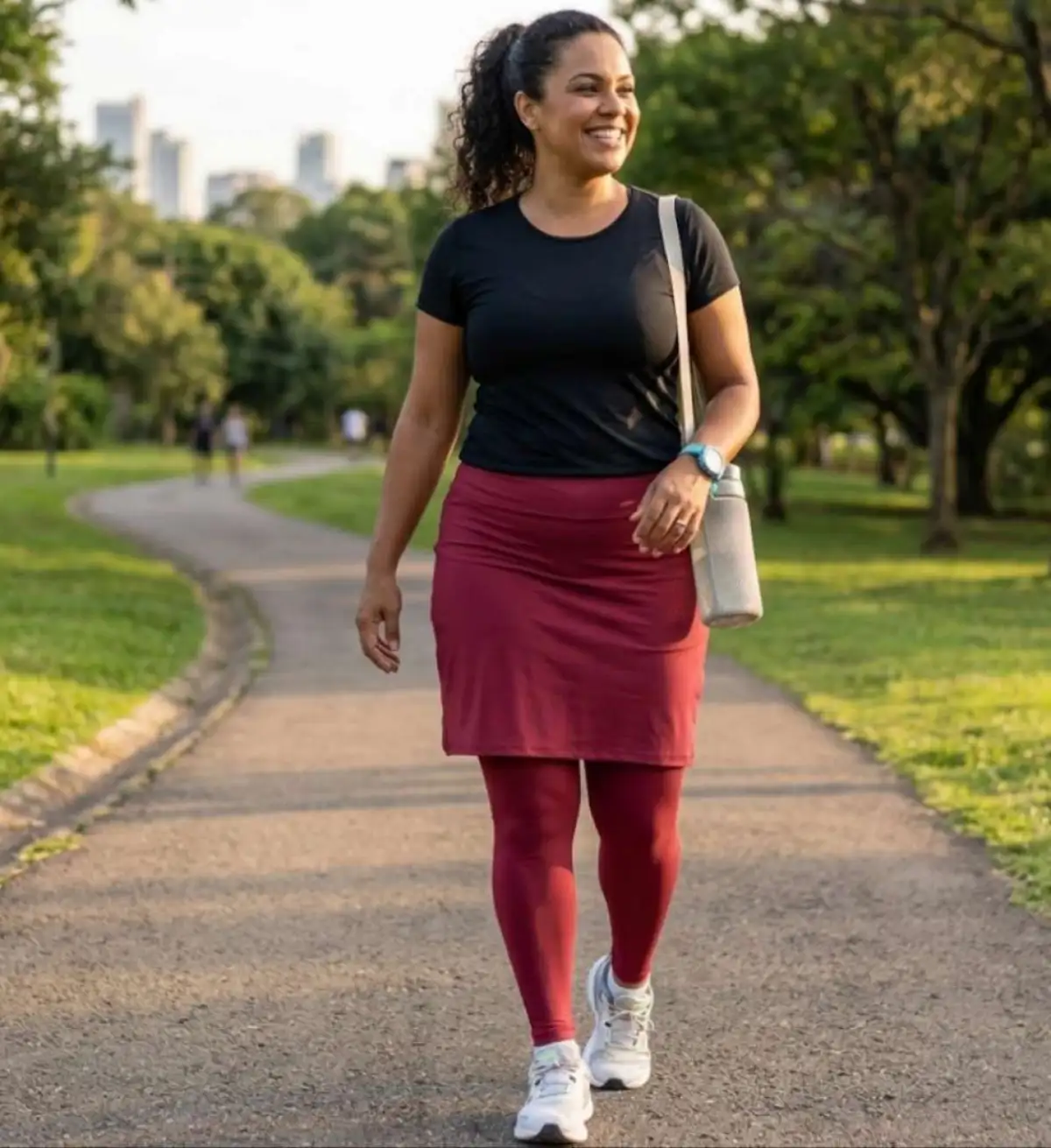 Legging saia MODA EVANGÉLICA cor vinho