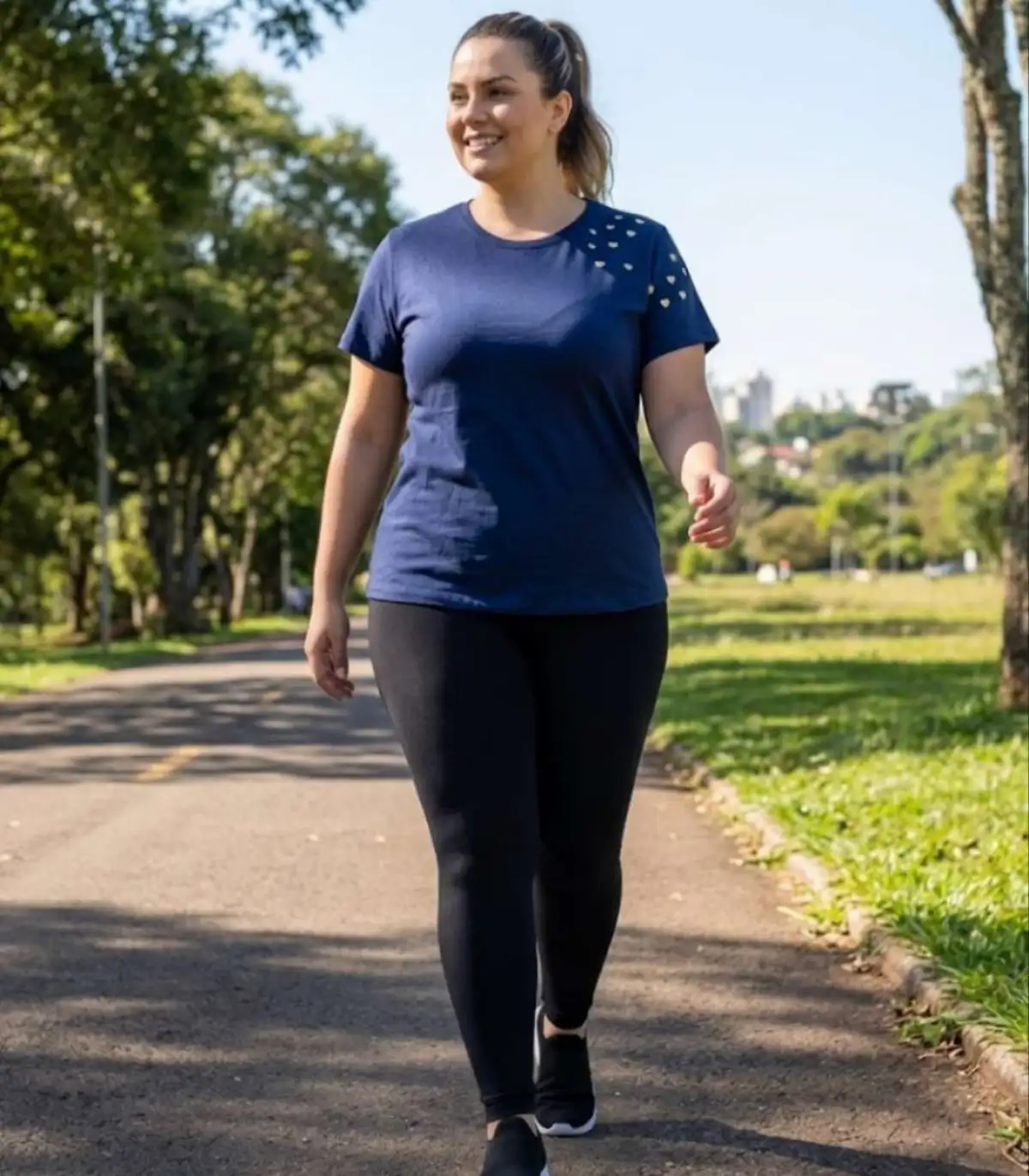 Blusa GG MARINHO com coraçãozinhos