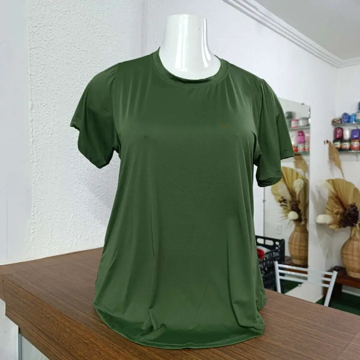 Blusa G3 Poliamida. Cor Verde Militar