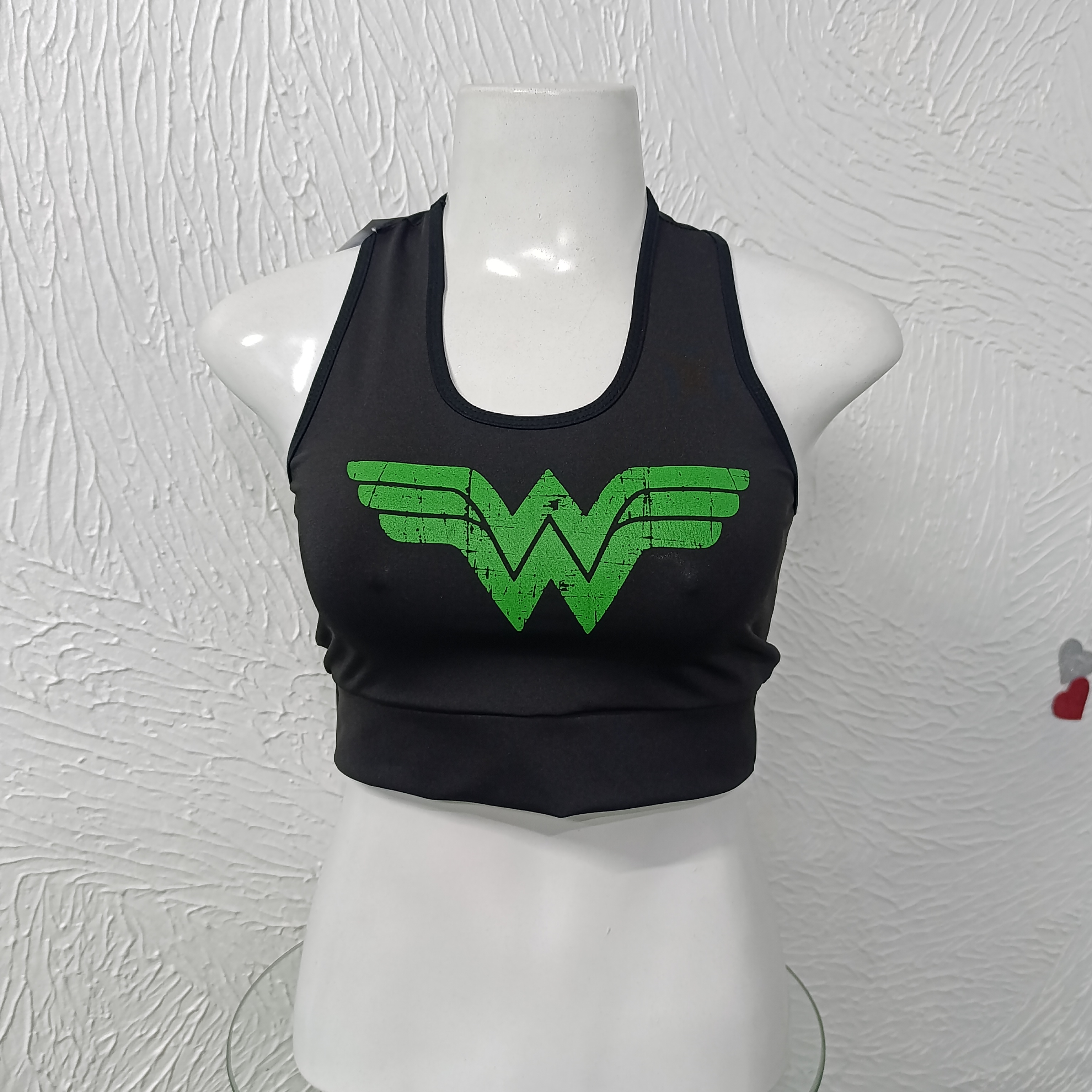 Top G Mulher Maravilha. Estampa Verde