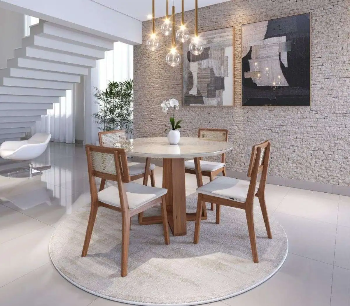 MESA WOOD - REDONDA