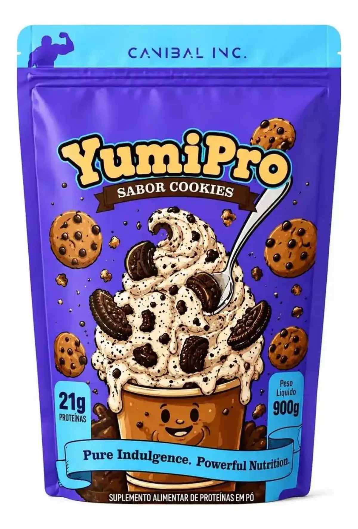Yumi Pro 900g Canibal Whey Protein Concentrado 21g Protein