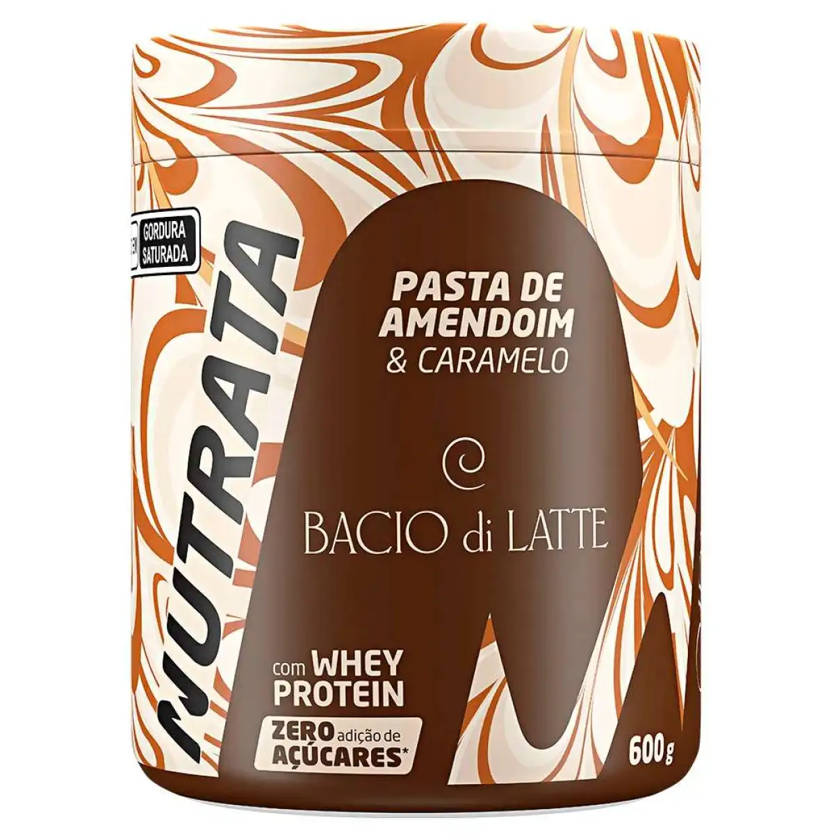 Nutrata Pasta de Amendoim Bacio di Latte 600g - Caramelo Salgado