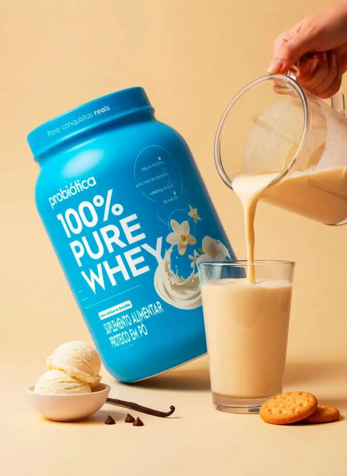 Whey 100% Concentrado Probiotica 900g
