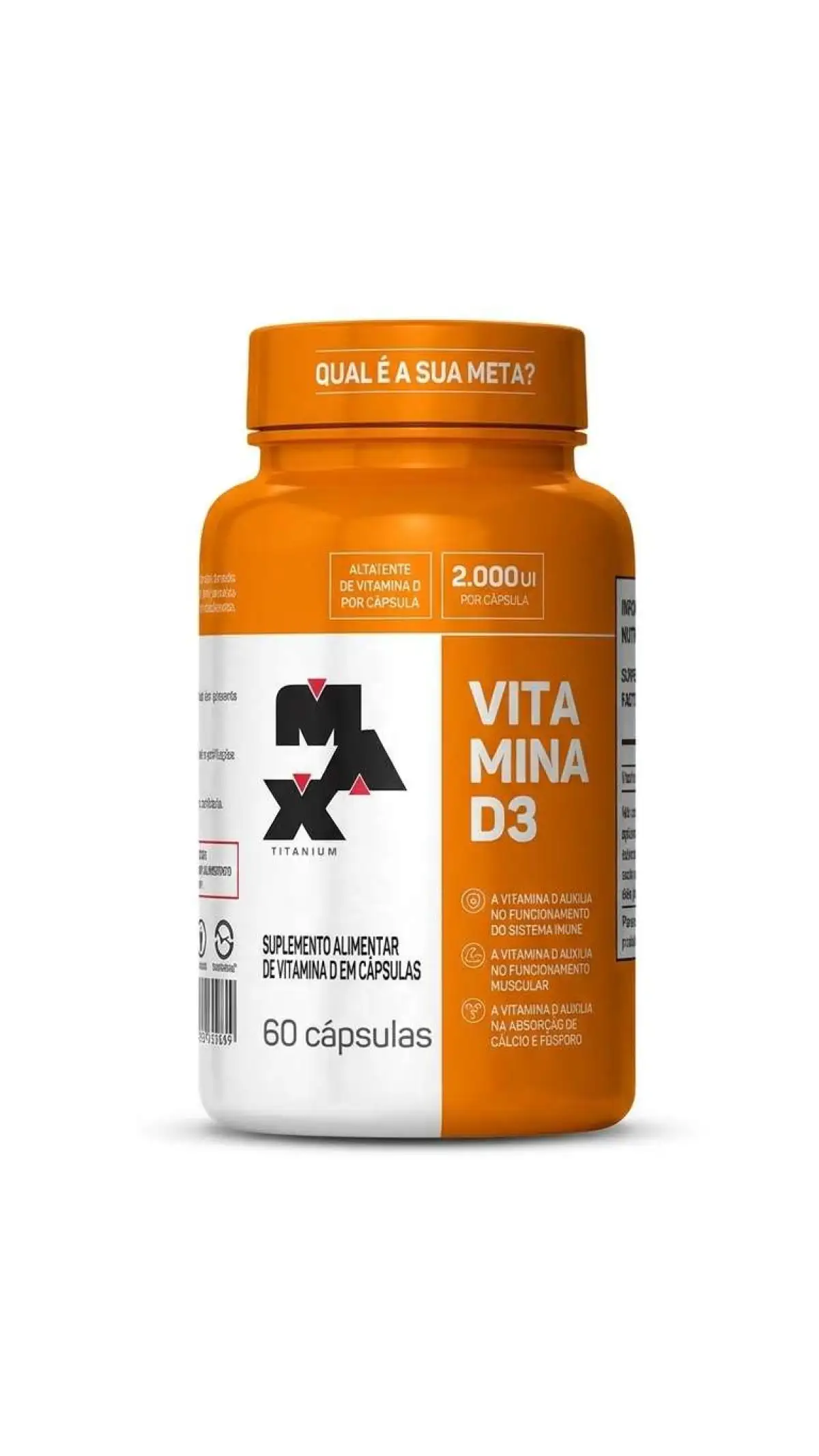 Vitamina D3 2000 UI — 60 cápsulas